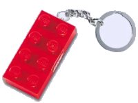 LEGO onderdeel 2 x 4 Brick - Red Key Chain 3917-GEAR