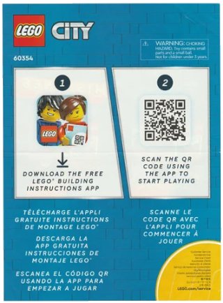 Flyer 2022 Set 60354 Insert - Building App Link and Instructions - North American Version, LEGO onderdeelnummer 6422946