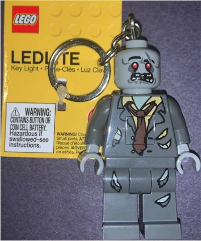 LED Key Light Zombie Key Chain (LEDLITE), LEGO onderdeelnummer LGL-KE135H