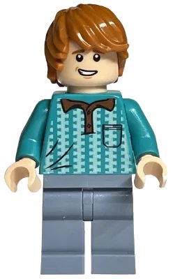 Ron Weasley - Dark Turquoise Polo Shirt, LEGO onderdeelnummer hp231
