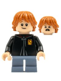 LEGO onderdeel Ron Weasley - Black Torso Gryffindor Robe hp248