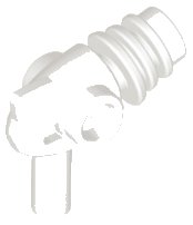 Minifiguur, Wapen Ruimte Raygun - Afgeronde Hitteverspreiders, LEGO onderdeelnummer 13608