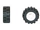 Wheel 8mm D. x 6mm with Black Tire 15mm D. x 6mm Offset Tread Small - Band Around Center of Tread (4624 / 87414) in wit, LEGO onderdeelnummer 4624c06