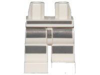 Hips and Legs with Dark Bluish Gray Prison Stripes Pattern, LEGO onderdeelnummer 970c00pb0466