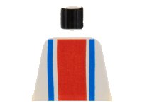 Torso Vertical Striped Red/Blue Pattern, LEGO onderdeelnummer 973p01