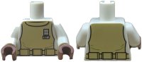 Torso SW Mon Calamari Spacesuit Pattern / White Arms / Reddish Brown Hands (Admiral Ackbar), LEGO onderdeelnummer 973pb0604c01