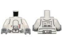 Torso SW Armor Snowtrooper with Printed Back Pattern / White Arms / Light Bluish Gray Hands, LEGO onderdeelnummer 973pb1317c01