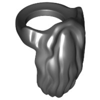 Minifigure Beard, Rounded End, LEGO onderdeelnummer 10052