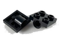 Plaat, Aangepast 2 x 2 met Pen Gat, LEGO onderdeelnummer 2444