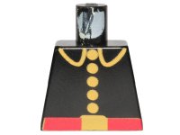 Torso Fire Uniform with Red Belt and Yellow Lapels, Buttons, and Buckle Pattern, LEGO onderdeelnummer 973p21