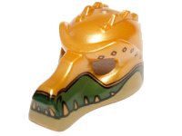 Minifigure, Headgear Mask Crocodile with Gold Teeth and Black Diamonds Pattern, LEGO onderdeelnummer 12551pb03
