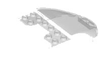 Windscreen 6 x 9 x 1 2/3, LEGO onderdeelnummer 1874