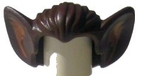 Minifigure, Hair Bat Ears with Medium Nougat Inner Ear Pattern, LEGO onderdeelnummer 10301pb01