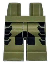 LEGO onderdeel Hips and Legs with Black Panels on Sides and Center, Gran Turismo Pattern 970c00pb1651