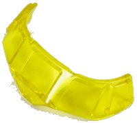 Glas voor Vliegtuig Fuselage Gebogen Voorkant 6 x 10 Bovenkant met 5 Raamruiten, LEGO onderdeelnummer 18908