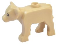 Kalf met Zwarte Ogen en Witte Pupillen Patroon, LEGO onderdeelnummer 1568pb01