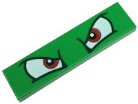 LEGO onderdeel Tile 1 x 4 with Angry Red and White Eyes Pattern (Super Mario Bowser) 2431pb0639
