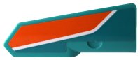 Technic, Panel Fairing #21 Very Small Smooth, Side B with Orange and White Stripes Pattern (Sticker) - Set 42117, LEGO onderdeelnummer 11946pb049