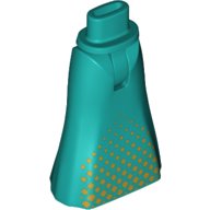 LEGO onderdeel Mini Pop Heupen en Rok Volledige Lengte met Gouden Vierkanten Patroon - Dunne Scharnier 36187c00pb007