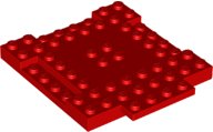 Steen, Aangepast 8 x 8 x 2/3 met 1 x 4 Inzinkingen en 1 x 4 Plaat, LEGO onderdeelnummer 15624