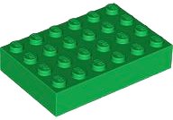 Steen 4 x 6, LEGO onderdeelnummer 2356