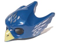 Minifigure, Headgear Mask Bird / Eagle with Yellow Beak and Silver Feathers Pattern, LEGO onderdeelnummer 12549pb05