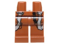 LEGO onderdeel Hips and Legs with SW Pilot Flight Suit Straps and Black Hose Pattern 970c00pb0453