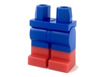 Hips and Legs with Molded Red Lower Legs / Boots  Pattern, LEGO onderdeelnummer 970c00pb0420