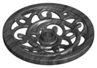 Wiel Wagon Huge (43mm D.) Ornamental, LEGO onderdeelnummer 15744