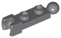 Plate, Modified 1 x 2 with Tow Ball and Small Tow Ball Socket on Ends, LEGO onderdeelnummer 14419
