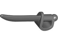 Minifigure, Weapon Sword, Cutlass / Saber with Large Hilt and Oval Guard, LEGO onderdeelnummer 1624